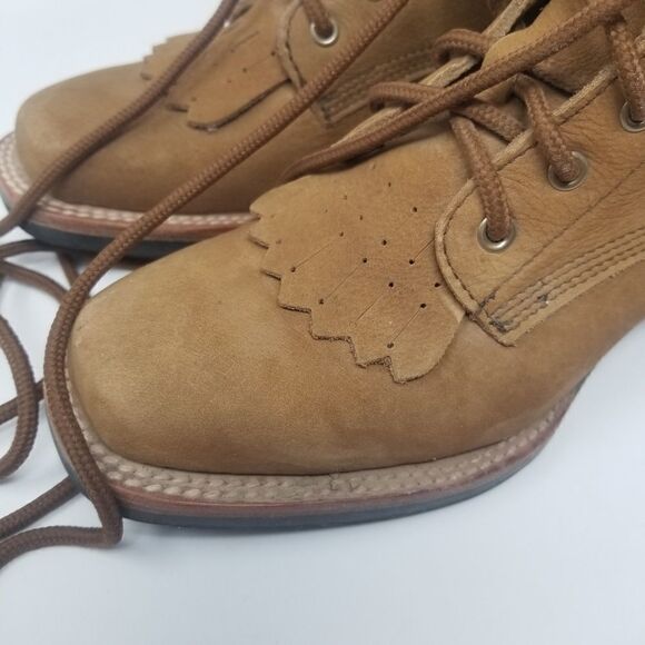 Tannish Brown ACME Leather Lace Up Boots for Women. SIZE 6M. Good condition. - Picture 2 of 16